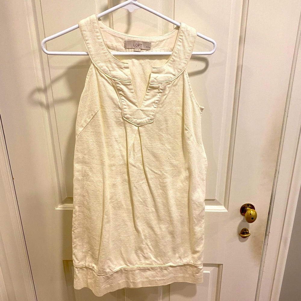 Ann Taylor Loft 0P cream dress